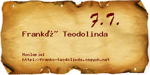 Frankó Teodolinda névjegykártya